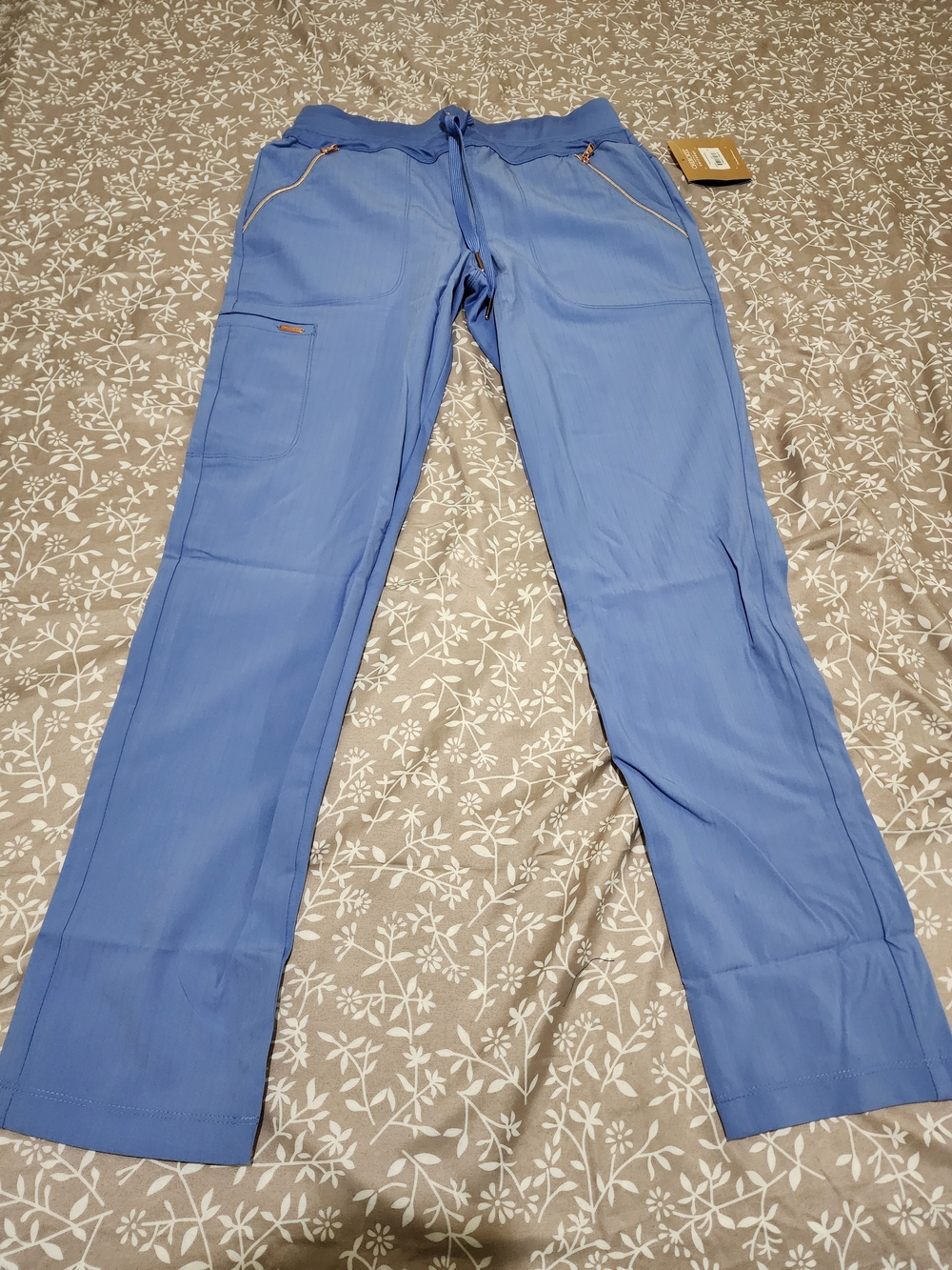Cherokee Statement Ciel Blue Women's Drawstring Jogger Scrub Pants